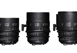 Sigma Cine 28mm T1.5 FF, 40mm T1.5 FF and 105mm T1.5 FF